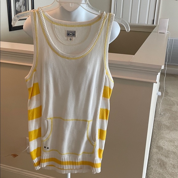 Converse White and Yellow Tank Top - Picture 1 of 5